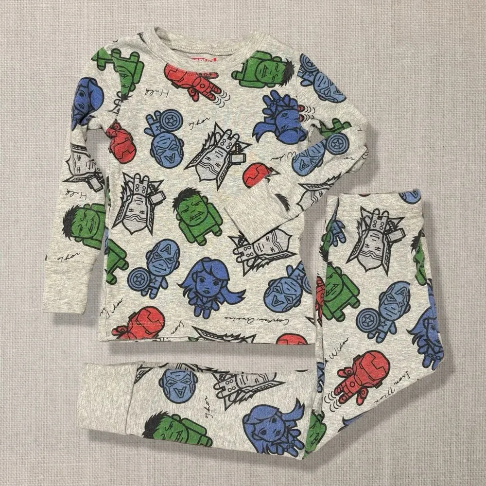 Marvel Spotted Zebra Pajama Set XS Avengers Hulk Iron Man Thor Captain America